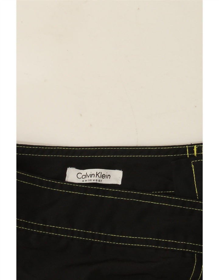 CALVIN KLEIN Herren Badeshorts mit Grafik, Größe L, Schwarz