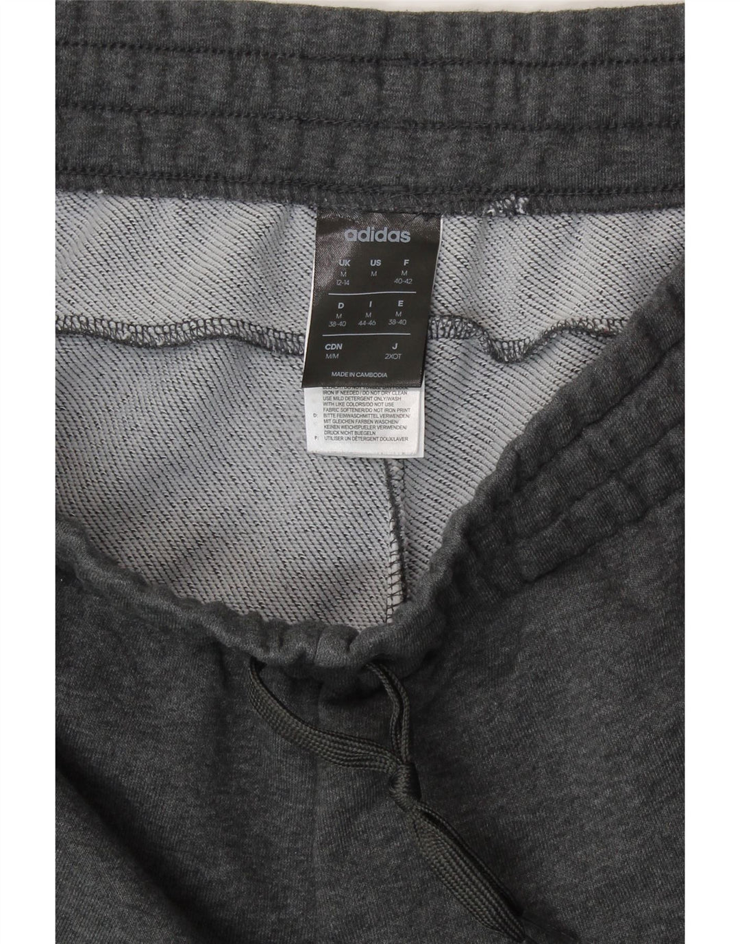 ADIDAS Damen Trainingshose Jogger UK 12/14 Mittelgraue Baumwolle