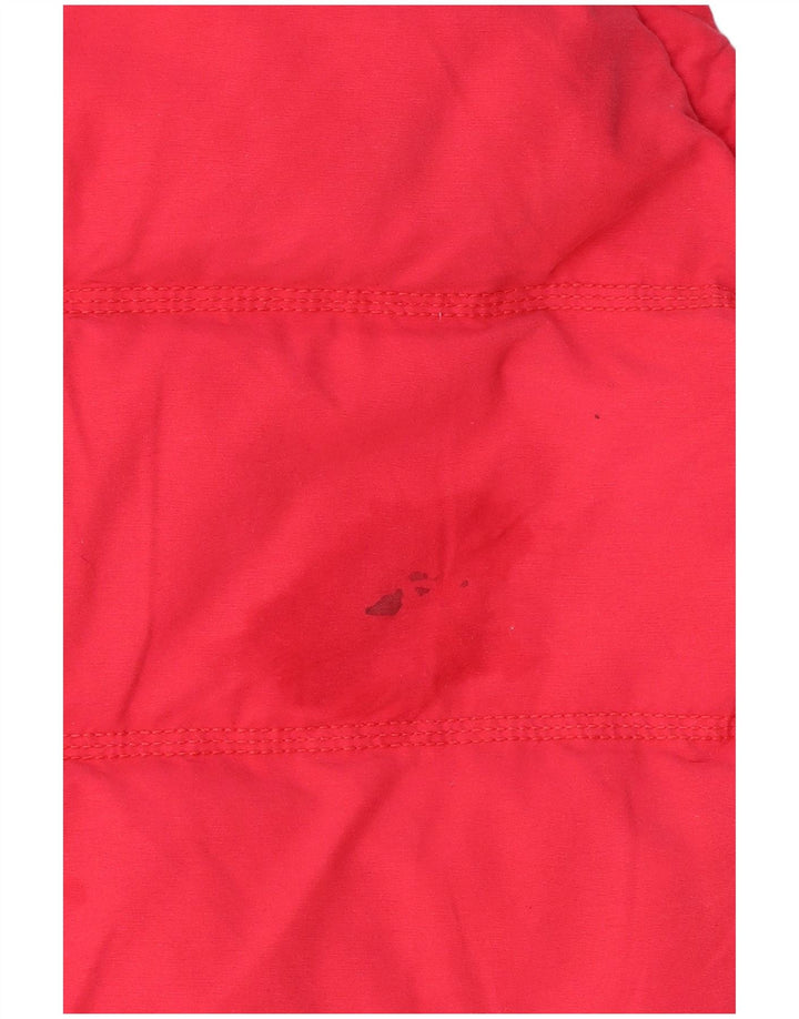 SUPERDRY Wattierte Damenweste mit Kapuze, UK 16, Größe L, Rosa, Baumwolle