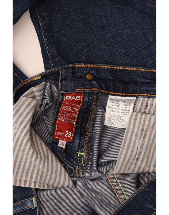 GAS Damen Crop Slim Jeans W29 L24 Blaue Baumwolle