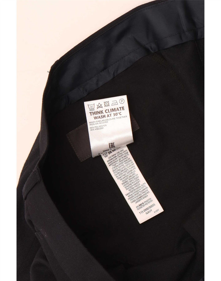 Marks & Spencer Herren-Anzughose, normal, gerade, W42, L29, Marineblau