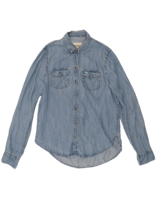 Abercrombie & Fitch Jeanshemd für Mädchen, 15–16 Jahre, XL, Blau