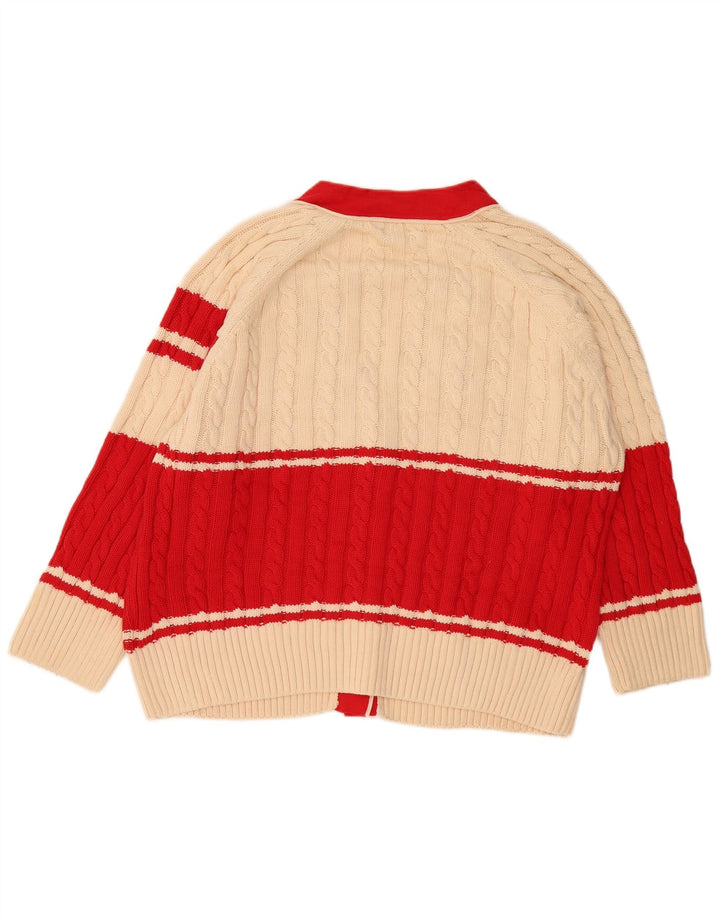 Gant Damen-Cardigan mit Grafik, UK 14, Mittelbeige, Farbblock