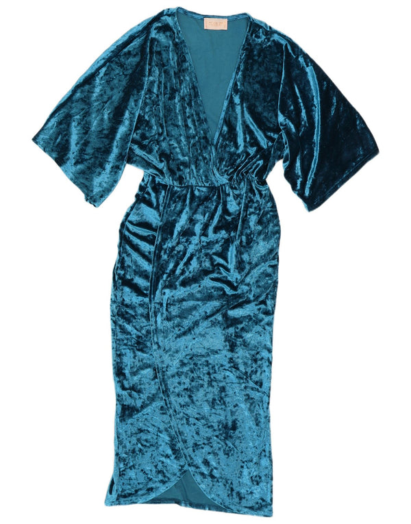 CLUB L LONDON Damen Fledermaus-Maxikleid, Größe S, Blau, Polyester