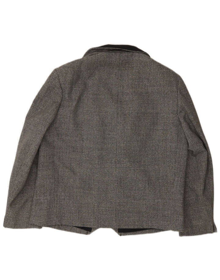 Erle ZF Zweireihiger Damen-Blazer, Gr. 40, Größe L, Grau, Hahnentrittmuster