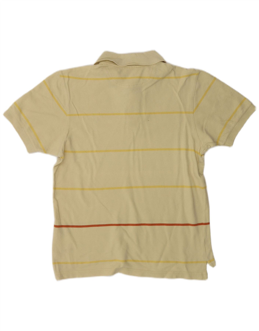 Adidas Herren-Poloshirt, klein, gelb gestreift, Baumwolle