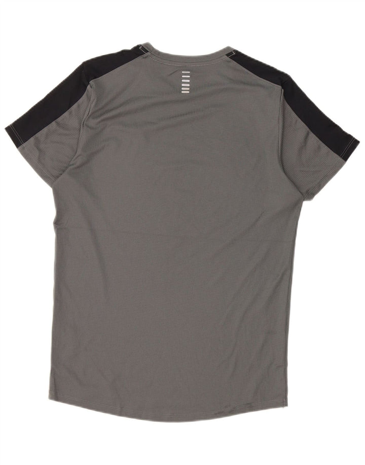 Under Armour Herren Heat Gear T-Shirt-Oberteil, kleines graues Colourblock-Polyester