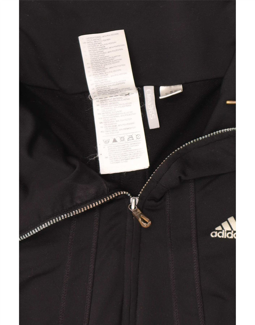 Adidas Damen Clima 365 Trainingsanzug Top Jacke UK 14 Medium Schwarz Polyester