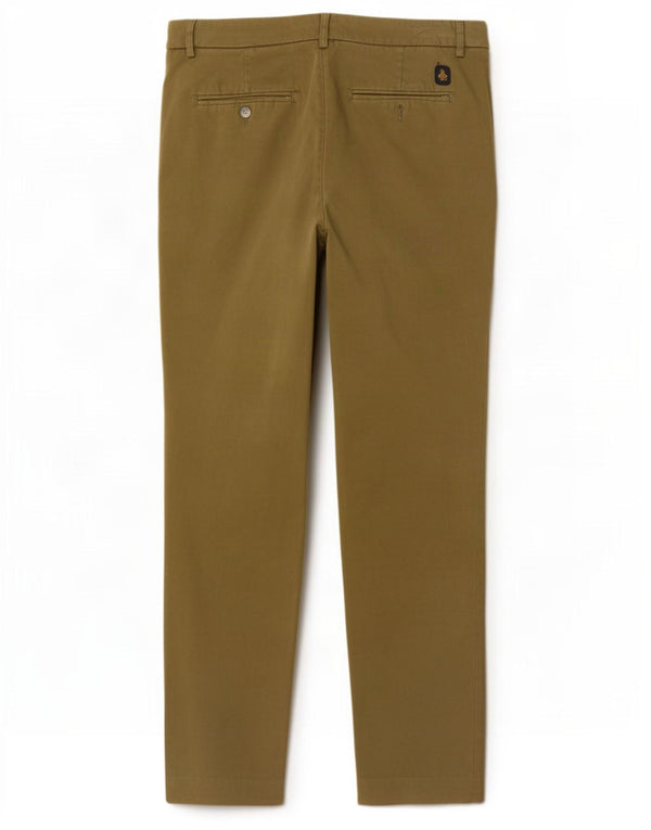 Refrigiwear Damen Slim Fit Chinohose IT 46 Large W32 L27 Khaki Baumwolle