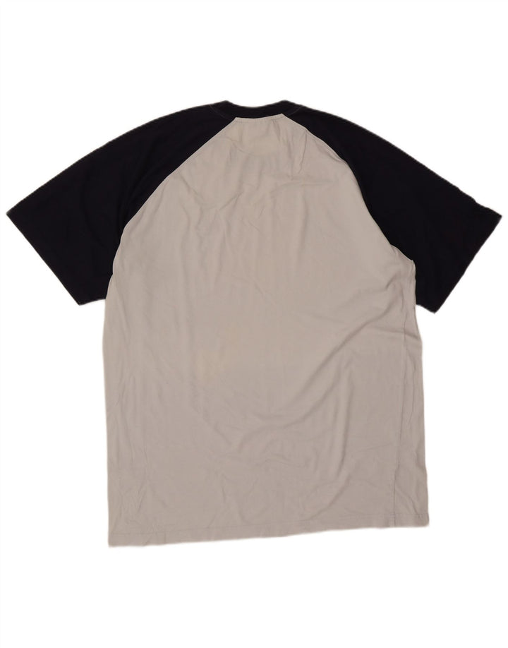 Fila Herren T-Shirt Top XL Grau Colourblock Baumwolle