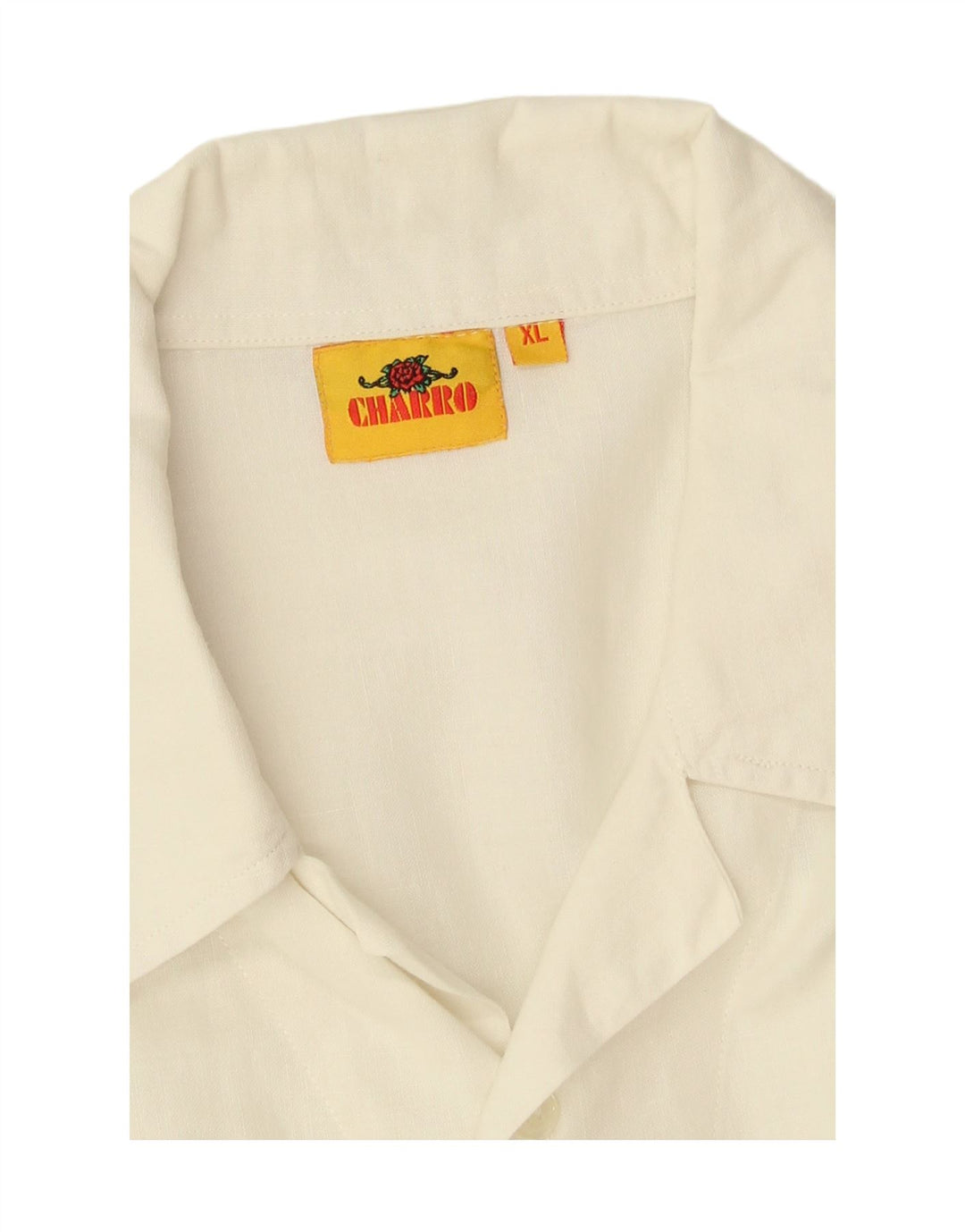 Charro Herren Kurzarmhemd XL Off White