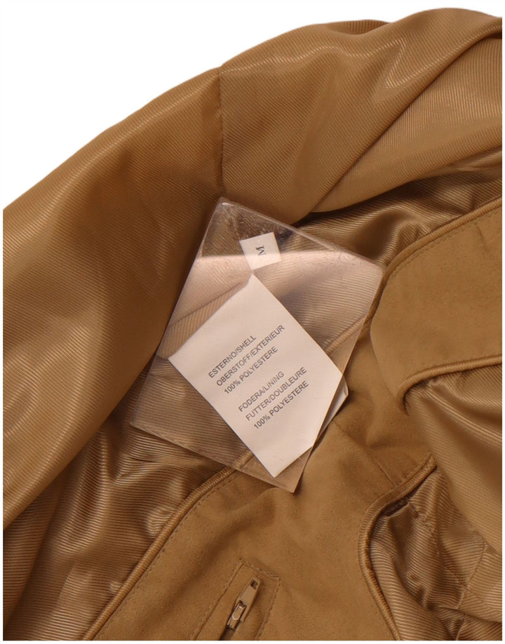 Vintage Herren Bomberjacke UK 38 Medium Beige Polyester