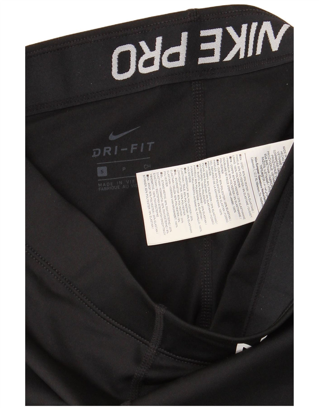Nike Damen Dri Fit Graphic Leggings UK 8 Small Schwarz Polyester