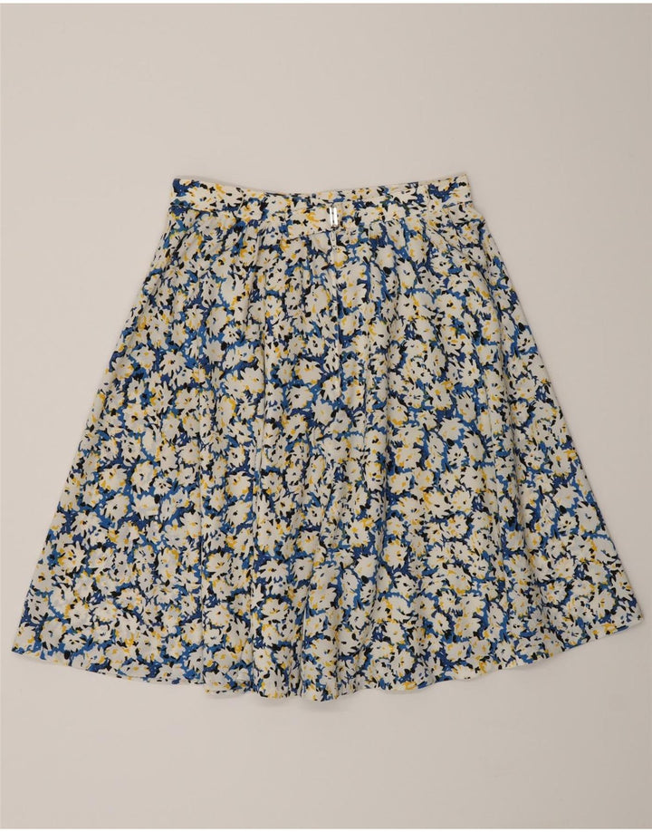 Vintage Damen A-Linie Rock W26 Kleines mehrfarbiges Blumenmuster
