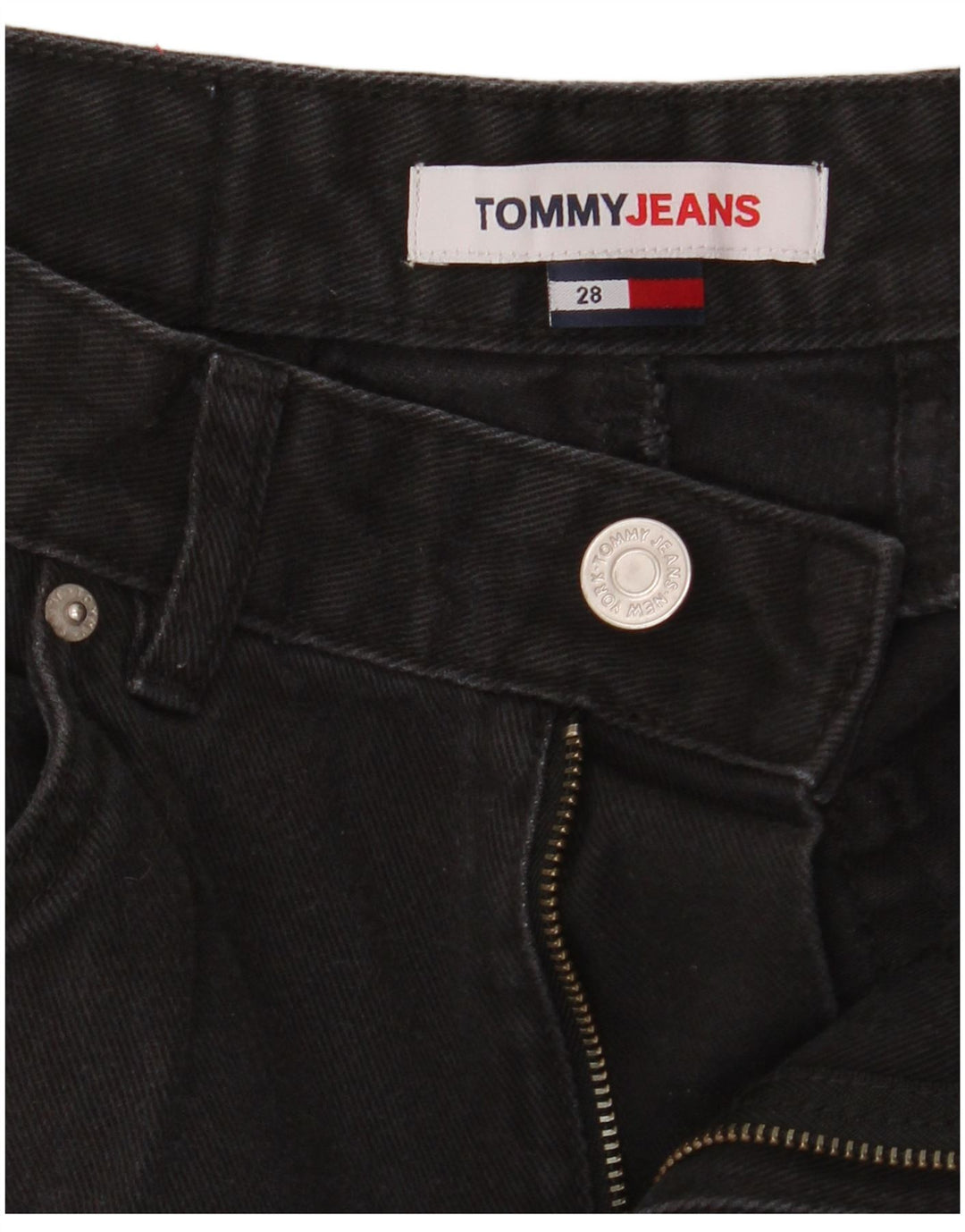 Tommy Hilfiger Damen Jeansshorts W28 Medium Schwarz
