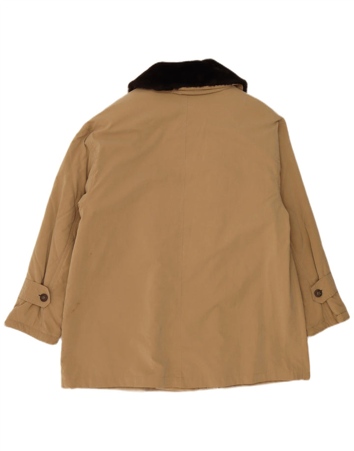 Vintage Damen Übergroße Utility-Jacke UK 18 XL Beige Polyester