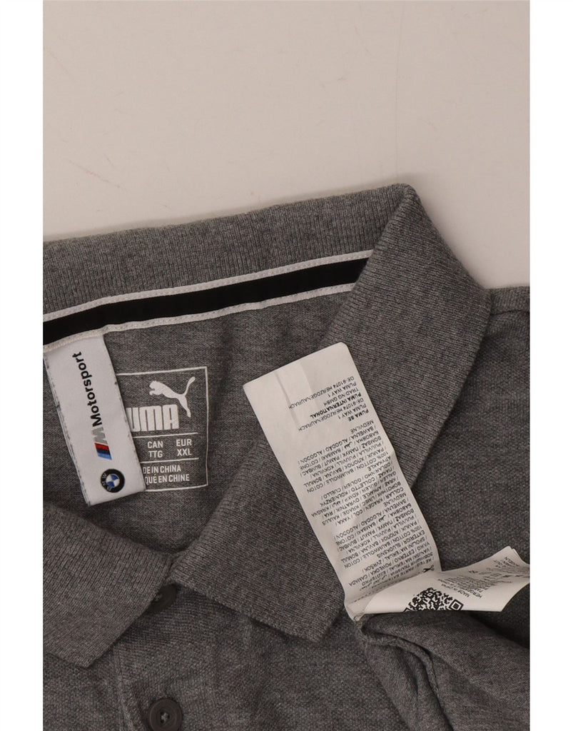 PUMA Mens BMW Motorsport Graphic Polo Shirt 2XL Grey Cotton Vintage Puma and Second-Hand Puma from Messina Hembry 