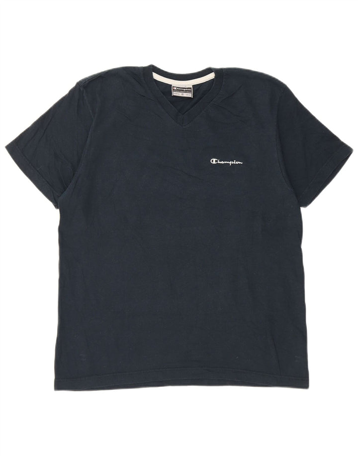 Champion Herren T-Shirt Top Small Marineblau Baumwolle