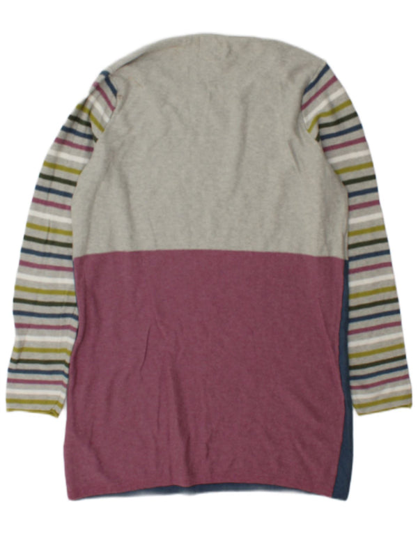 White Stuff Womens Long Sleeve Jumper Dress UK 14 Medium Grey Colourblock