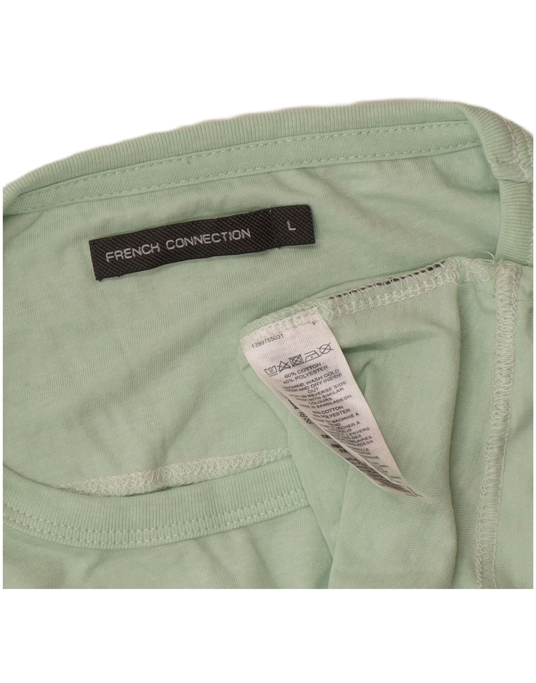 French Connection Herren T-Shirt Top Large Grün Baumwolle