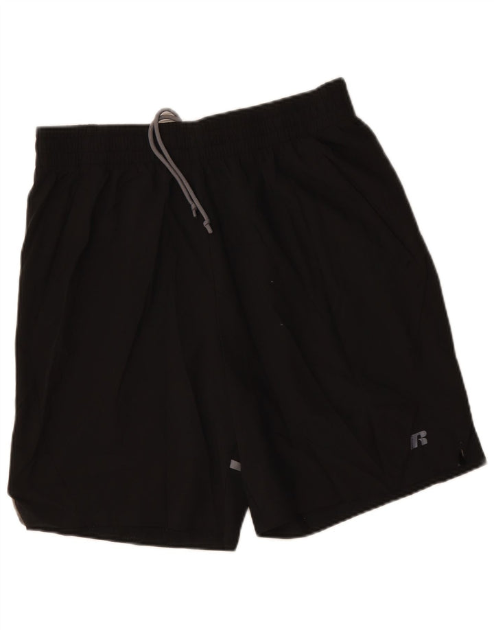 RUSSELL ATHLETIC Herren-Sportshorts, groß, schwarzes Polyester