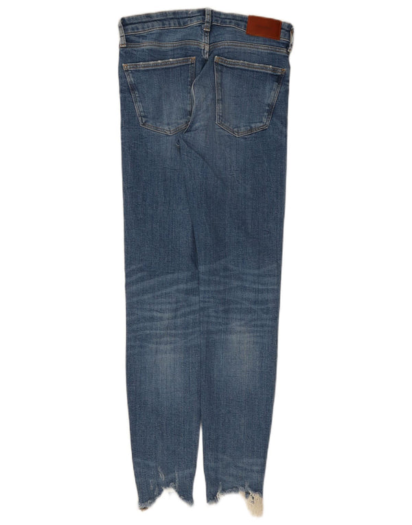 Zara Damen Skinny Jeans EU 36 XS W26 L27 Blaue Baumwolle