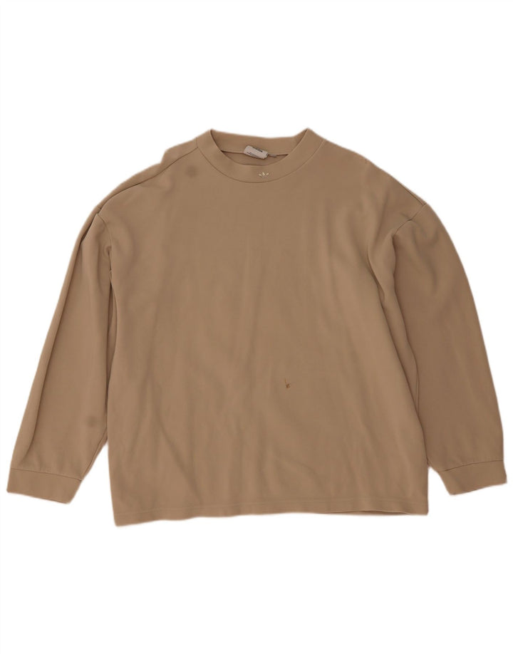 Adidas Herren Top Langarm XL Beige Baumwolle