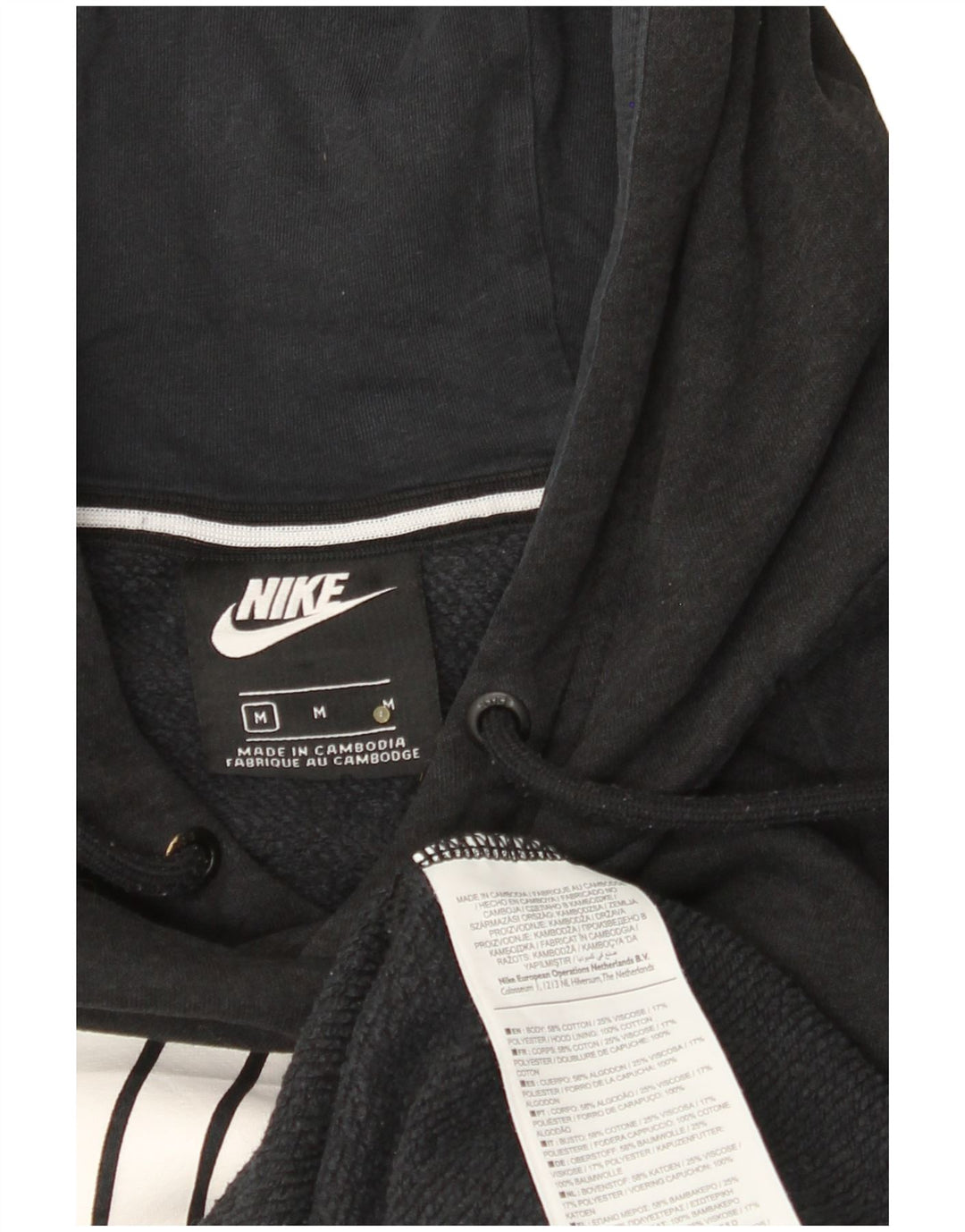 NIKE Herren-Kapuzenpullover mit Grafik, mittelschwarz, Baumwolle
