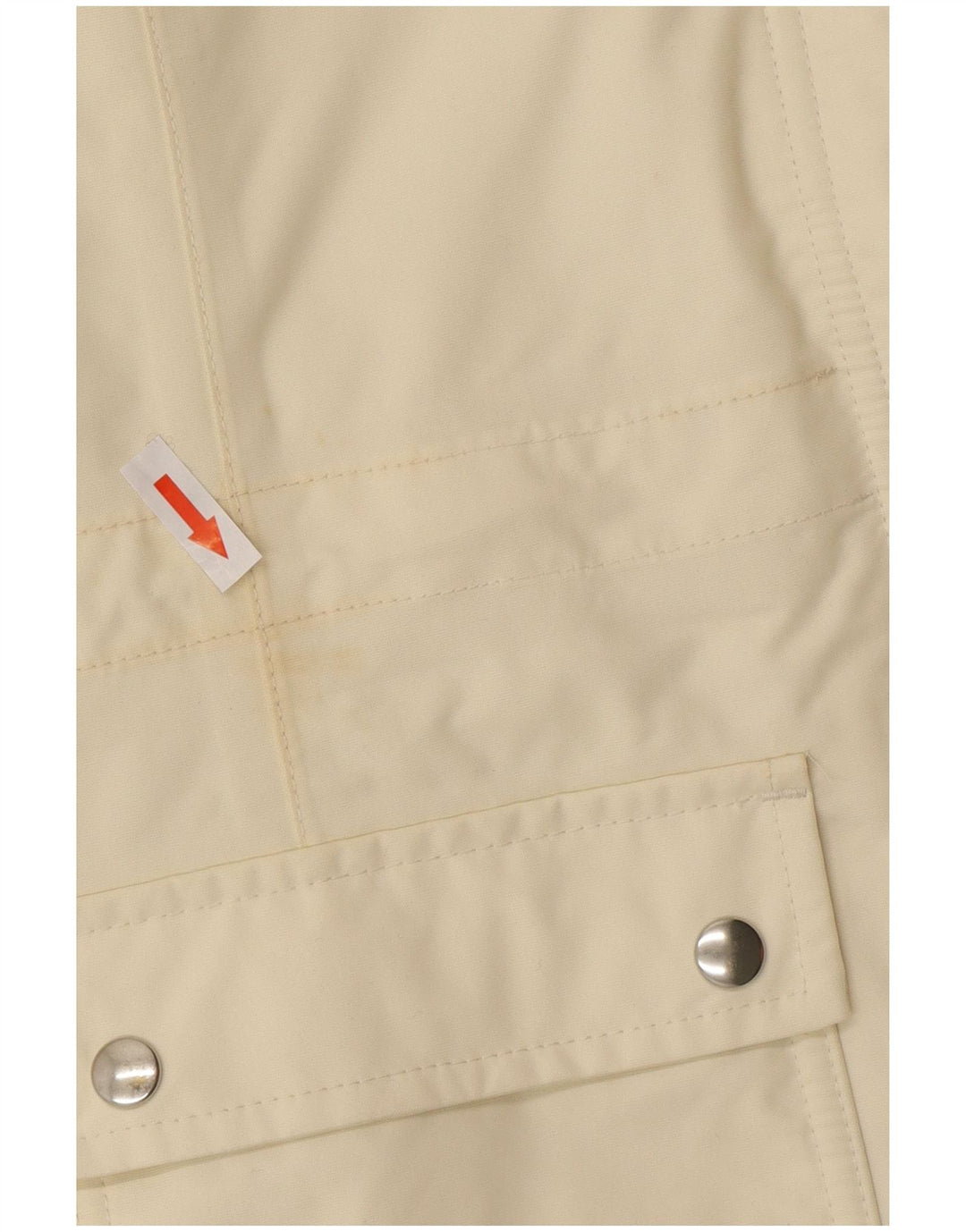 Übergroße Windjacke für Damen von Lands End, UK 10, Größe S, gebrochenes weißes Nylon