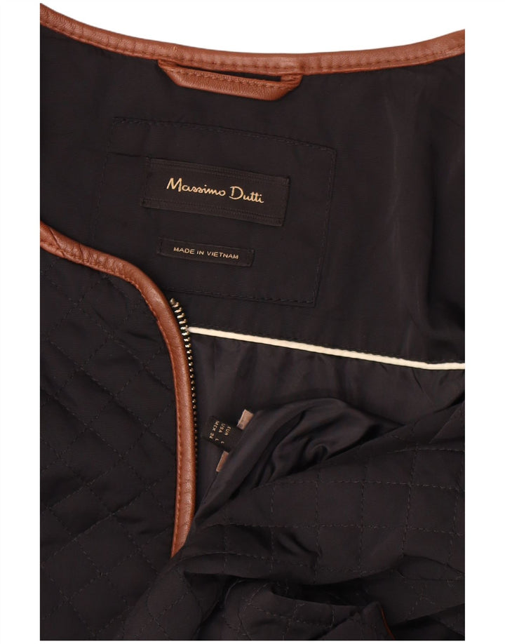 Massimo Dutti Damen Militär-Steppjacke UK 16 Large Marineblau
