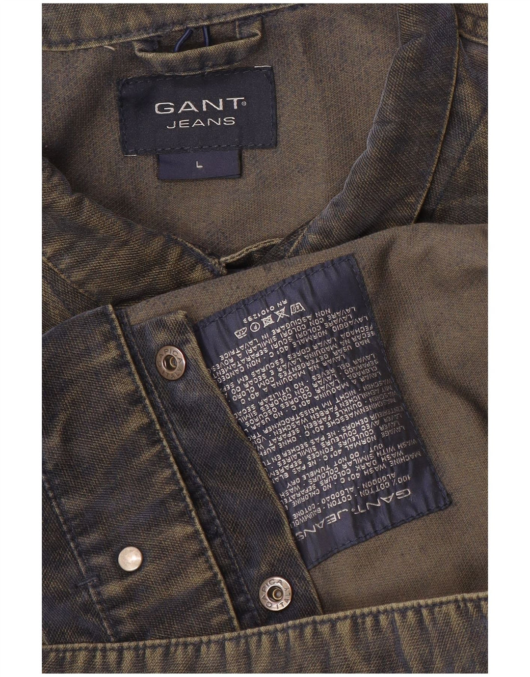 Gant Herren Jeansweste UK 40 Large Blau Baumwolle