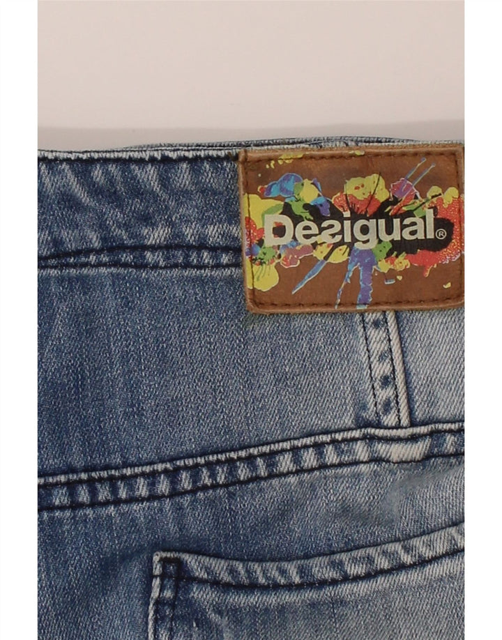DESIGUAL Mens Distressed Straight Jeans W32 L31 Blue Cotton Vintage Desigual and Second-Hand Desigual from Messina Hembry 
