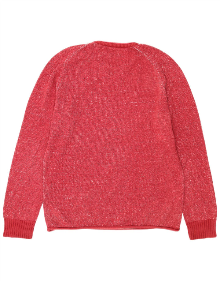 Levi's Herren-Pullover mit Rundhalsausschnitt, groß, rot gefleckte Baumwolle