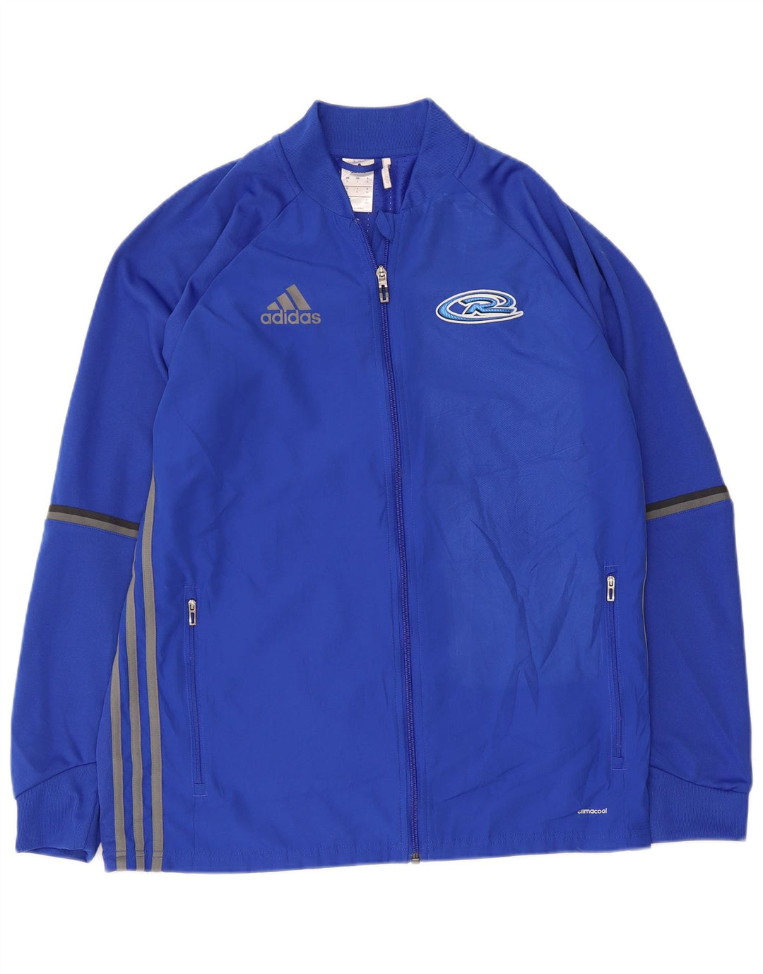 ADIDAS Herren Climacool Graphic Trainingsanzug Top Jacke Großes Blaues Polyester