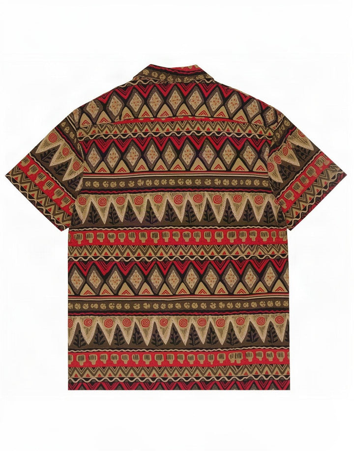 Ciao Herren-Kurzarmhemd, klein, mehrfarbig, Patchwork