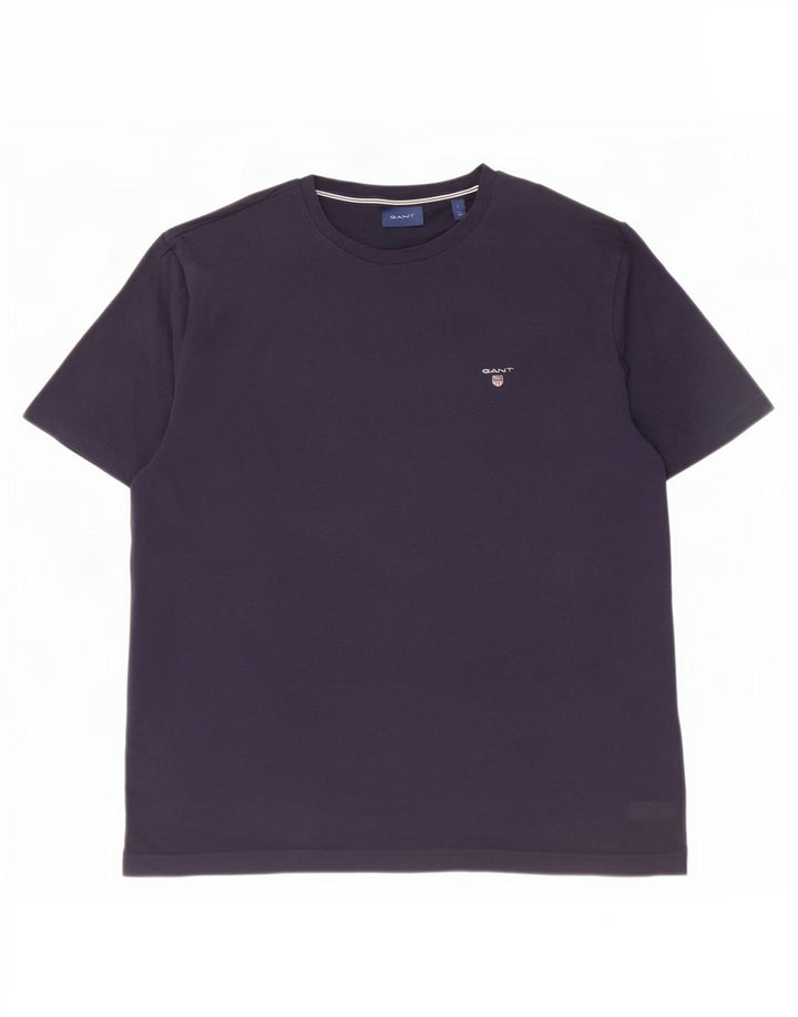 Gant Herren T-Shirt Top Large Marineblau Baumwolle