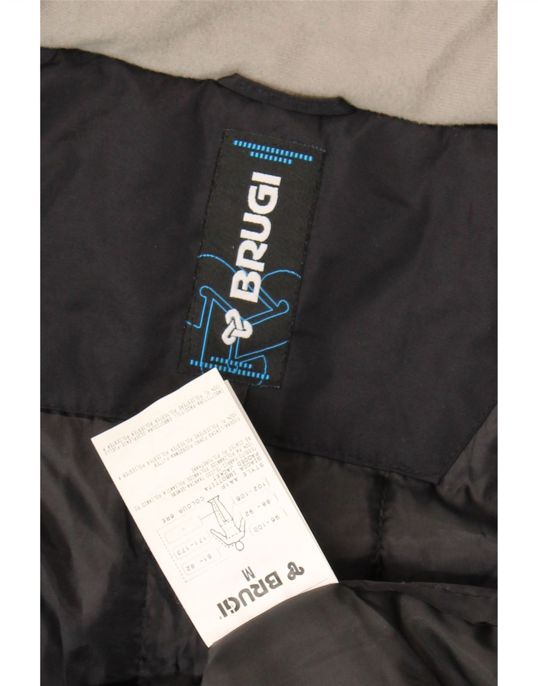 Brugi Herren Wattierte Jacke UK 38 Medium Schwarz Polyamid