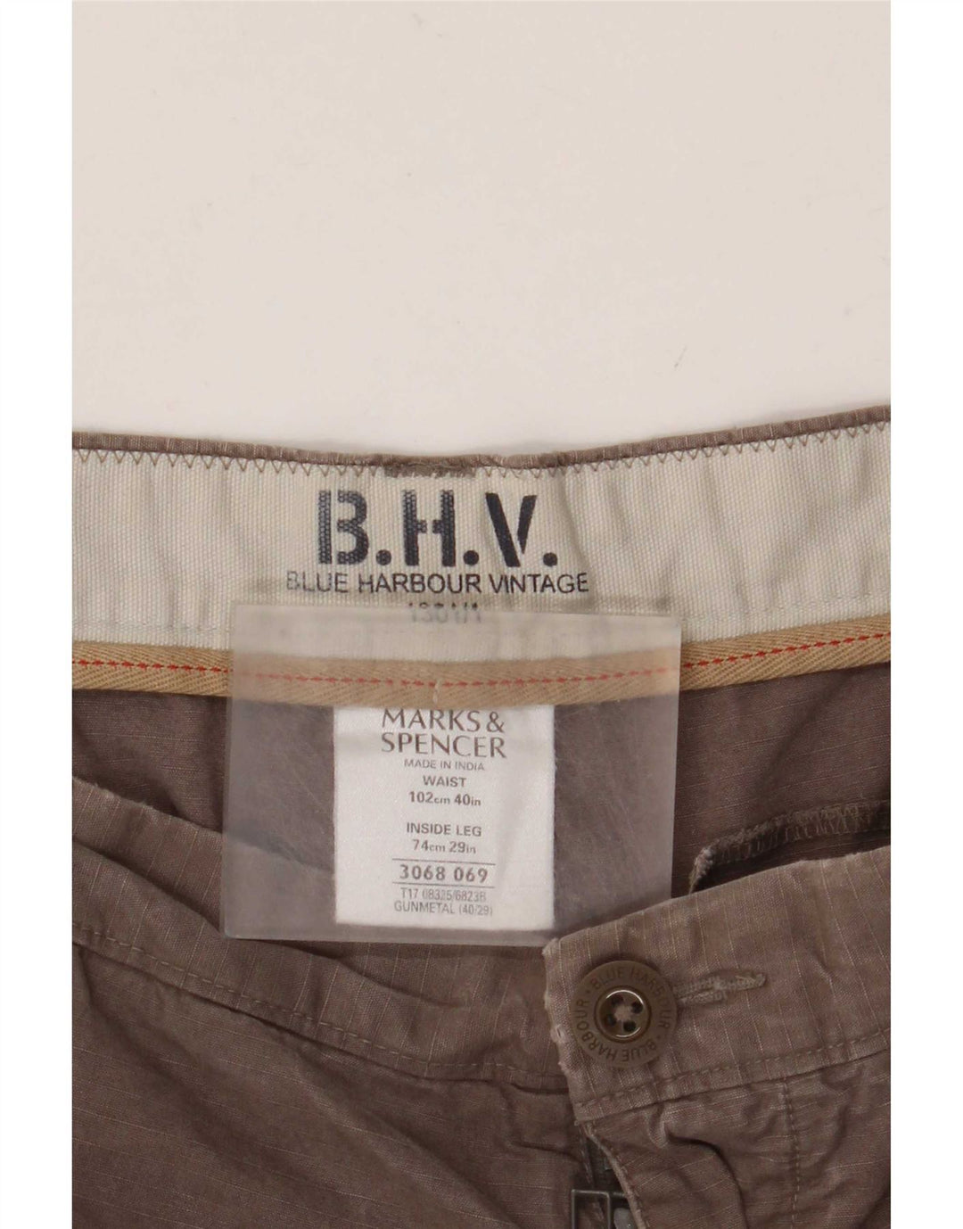 Marks & Spencer Herren Blue Harbour Gerade Chinohose W40 L27 Grau