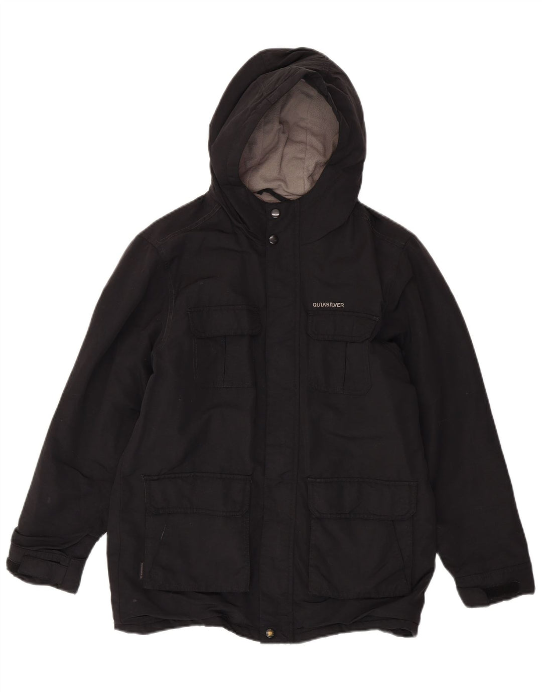 Quiksilver Wattierte Jacke mit Kapuze für Jungen, 13–14 Jahre, Schwarz