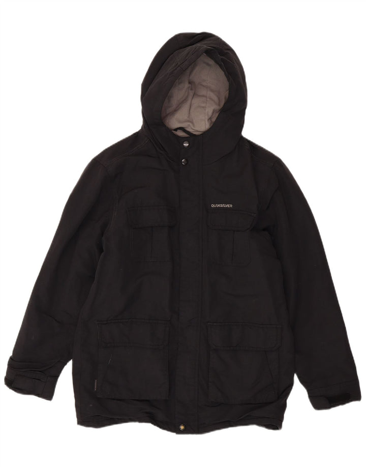 Quiksilver Wattierte Jacke mit Kapuze für Jungen, 13–14 Jahre, Schwarz