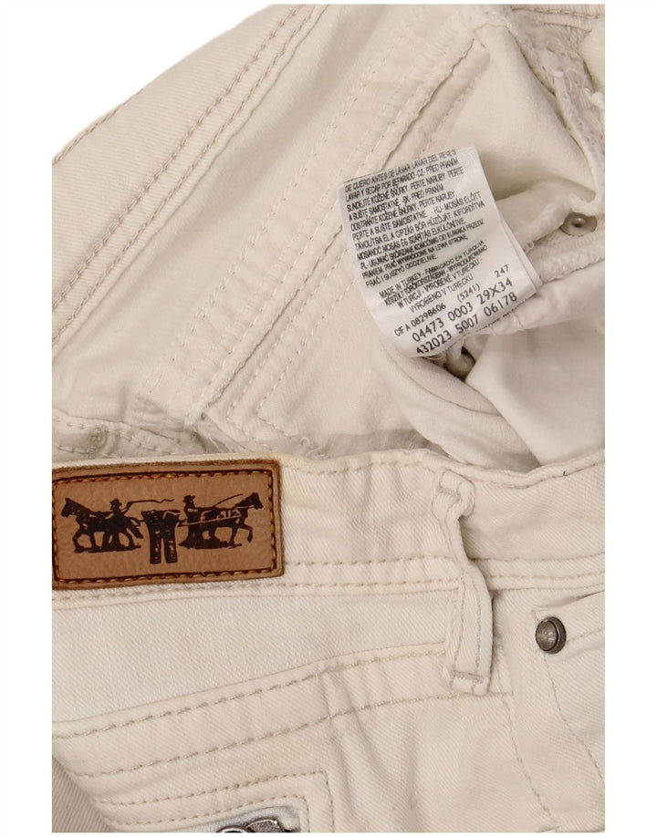 Levi's Damen Slim Jeans W29 L34 Weiße Baumwolle