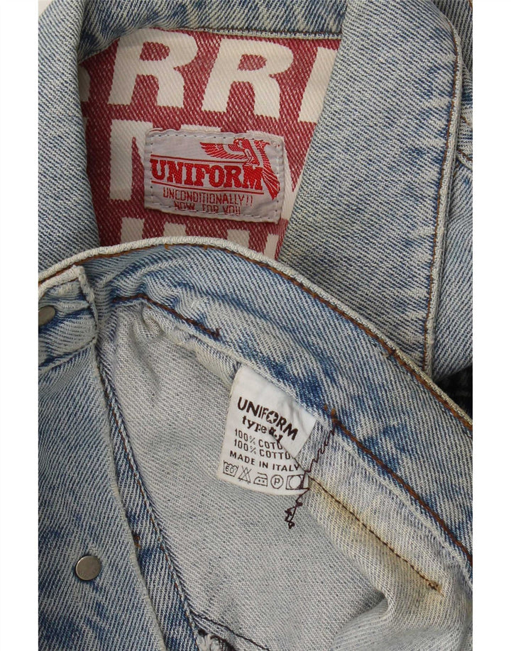 Uniform-Jeansjacke für Jungen, 7–8 Jahre, blaue Baumwolle