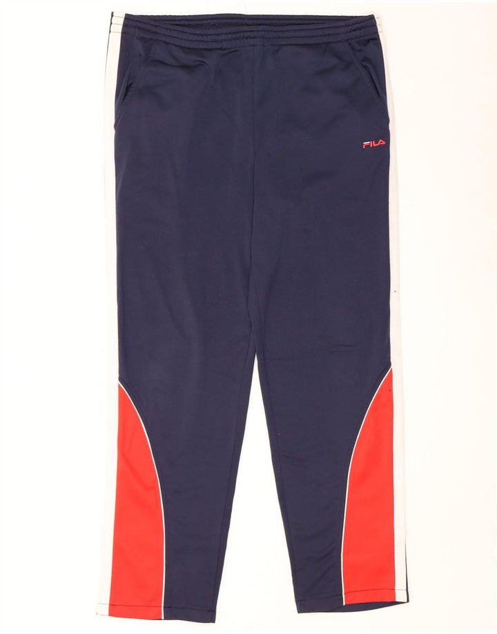 Fila Herren-Trainingshose, Mittelblau, Farbblock-Polyester