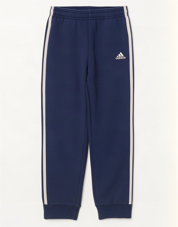 Adidas Jungen-Trainingshose, Jogginghose, 6–7 Jahre, marineblaue Baumwolle