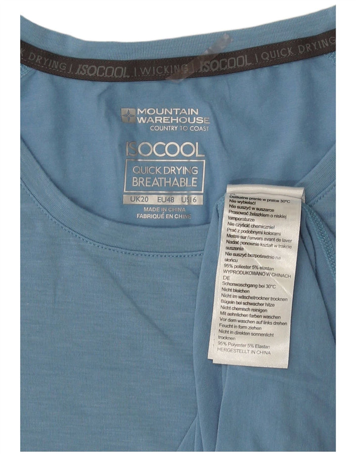 Mountain Warehouse IsoCool T-Shirt-Oberteil für Damen, UK 20 2XL, Blau, Polyester
