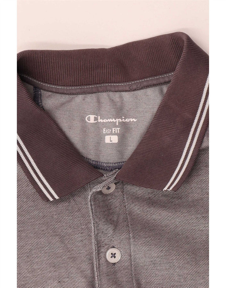 Champion Herren Easy Fit Poloshirt, Größe L, Grau