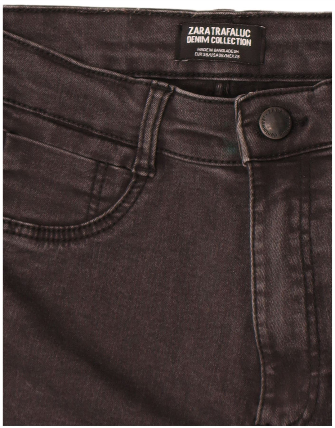 Zara Damen Distressed Skinny Jeans EU 38 Small W28 L29 Grau