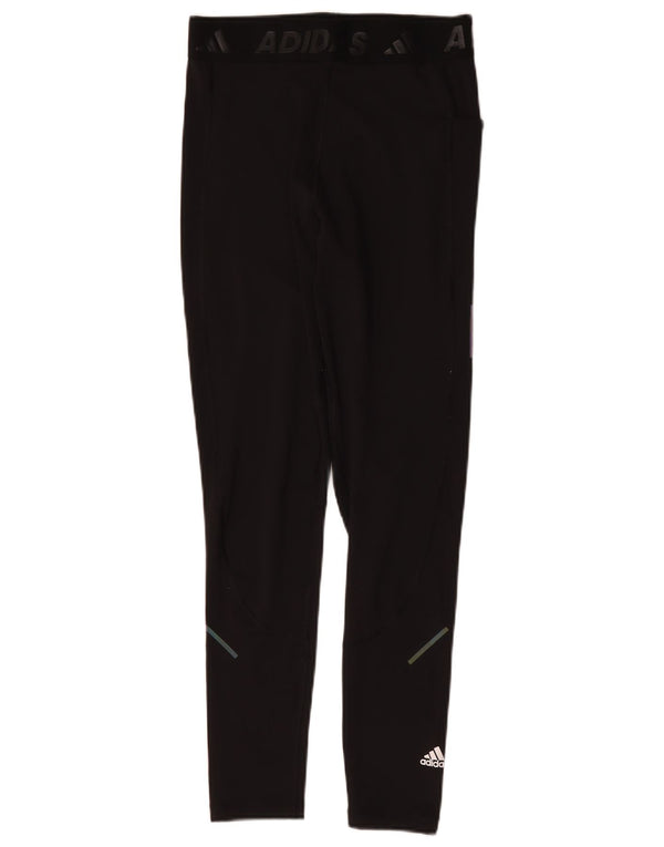 Adidas Damen Aeroready Graphic Leggings UK 12/14 Medium Schwarz