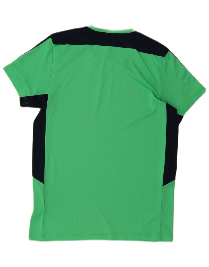 Adidas Herren T-Shirt Top Mittelgrünes Colourblock-Polyester