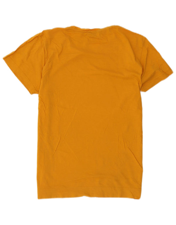 Gianfranco Ferre Herren Grafik T-Shirt Top IT 48 Small Gelb Baumwolle